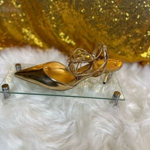 Arezzo, Gold Wrap Heels, Size 7.5